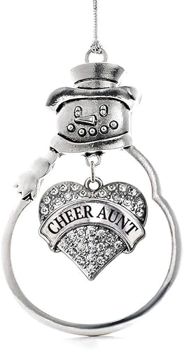 Miniatura 46 de Inspired Silver - Adorno Colombia Charm - Adorno de muñeco de nieve con forma de corazón de plata pavé con joyas de circonita cúbica