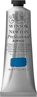 Winsor & Newton Professional Acrylic Paint, 60ml (2-oz) Tube, Phthalo Blue Green Shade