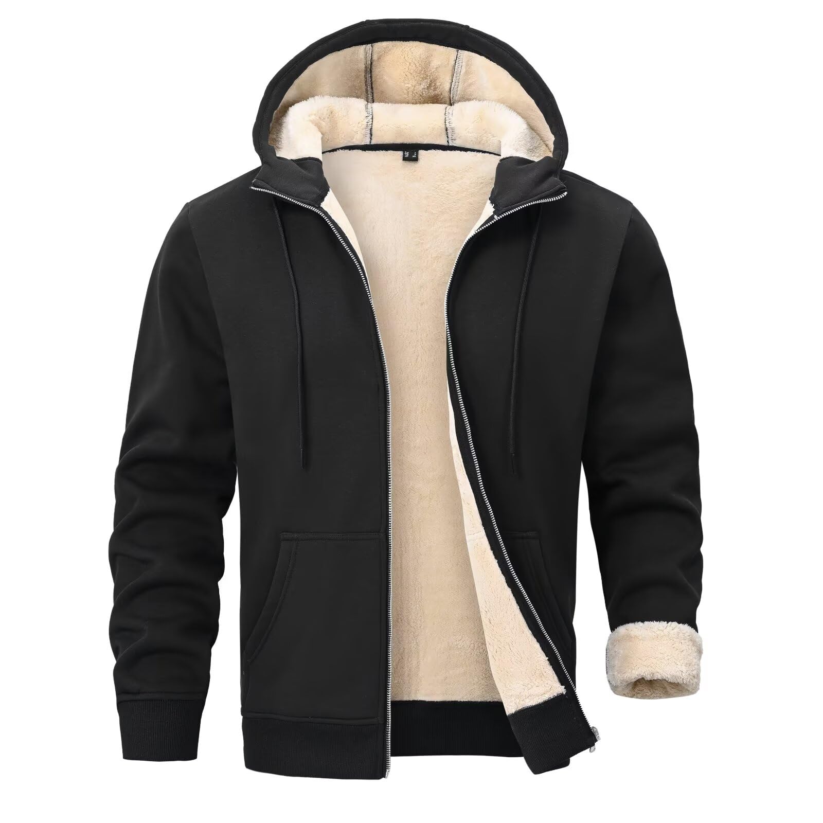 Kapuzenjacke Herren Winter Hoodie Warme Sweatjacke mit Taschen