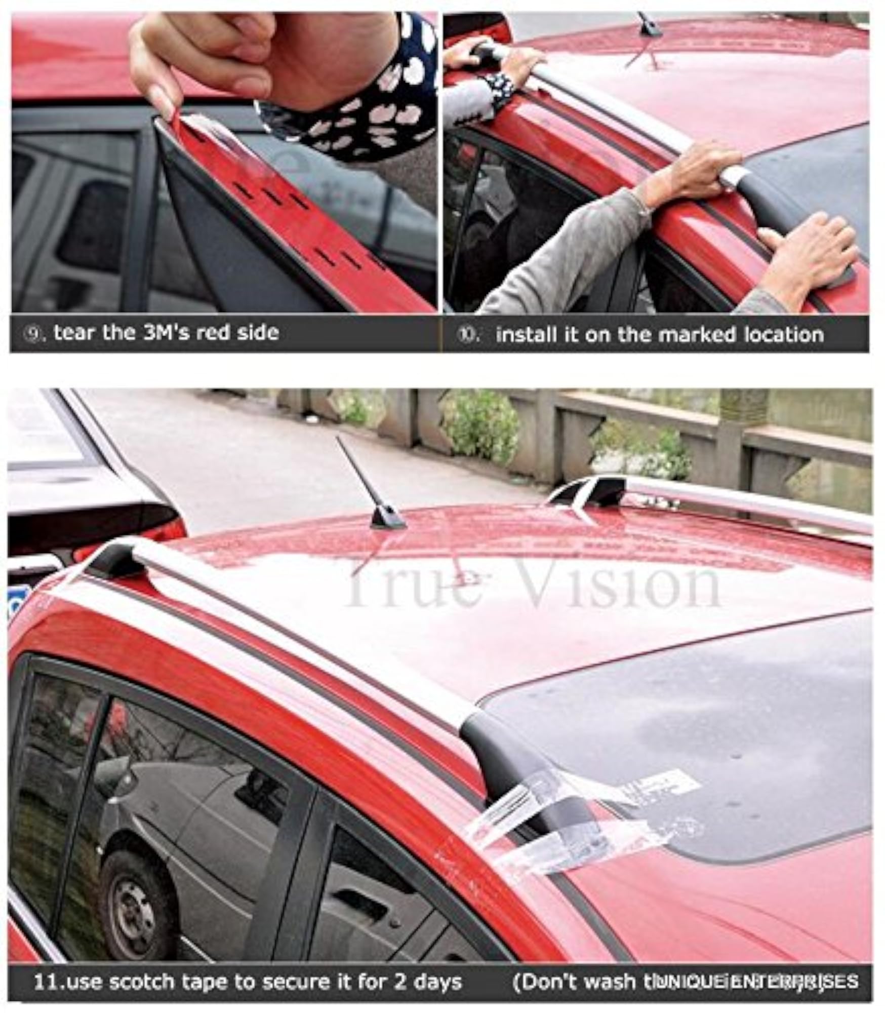 Universal Car Roof Rail Pair Metal Build