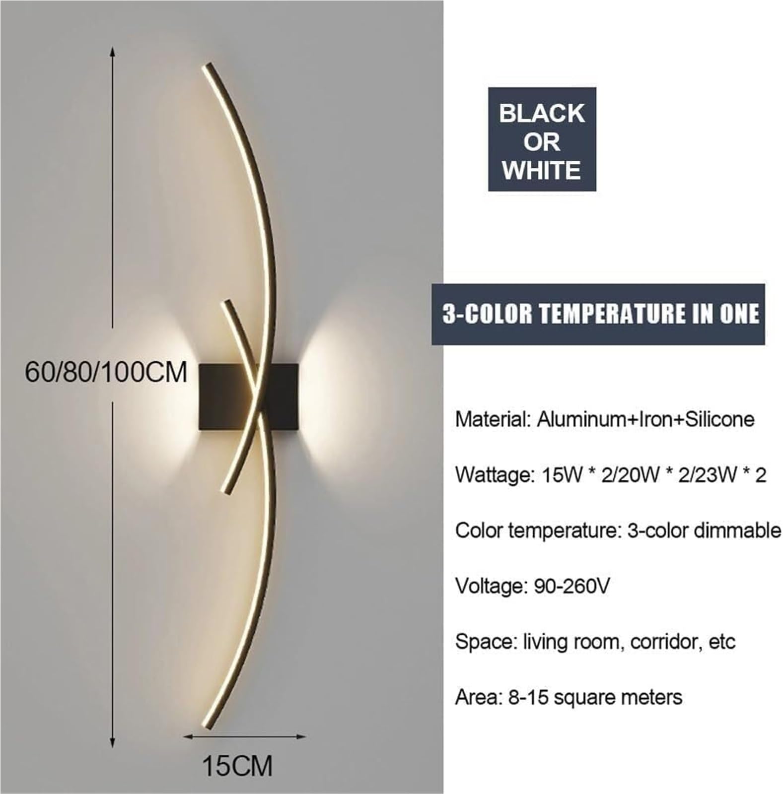 Applique da Parete Moderne in Alluminio LED per Interni Come Soggiorno Camera da Letto E Corridoio con Faretti Regolabili