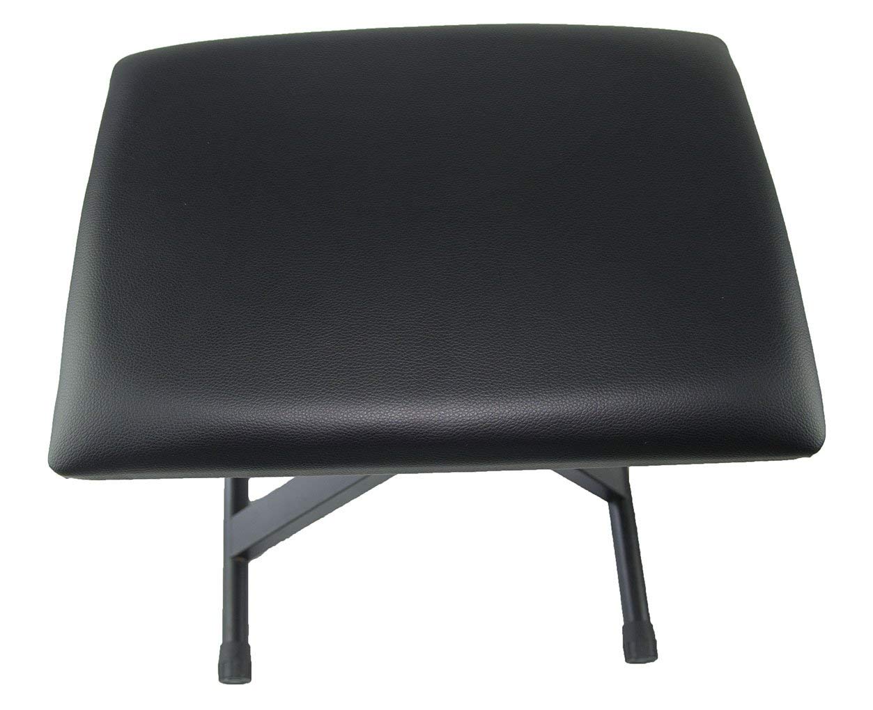 Banco de Taburete de Piano Teclado Regulable Asiento Acolchado Negro