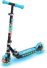 EVO Light Blast Light Up 2 Wheeled Scooter | Kids Push Scooter With Adjustable Handle Height | Easy Fold Mechanism Kick Scooter For Boys And Girls| Kick Scooter For Kids Ages 5-12