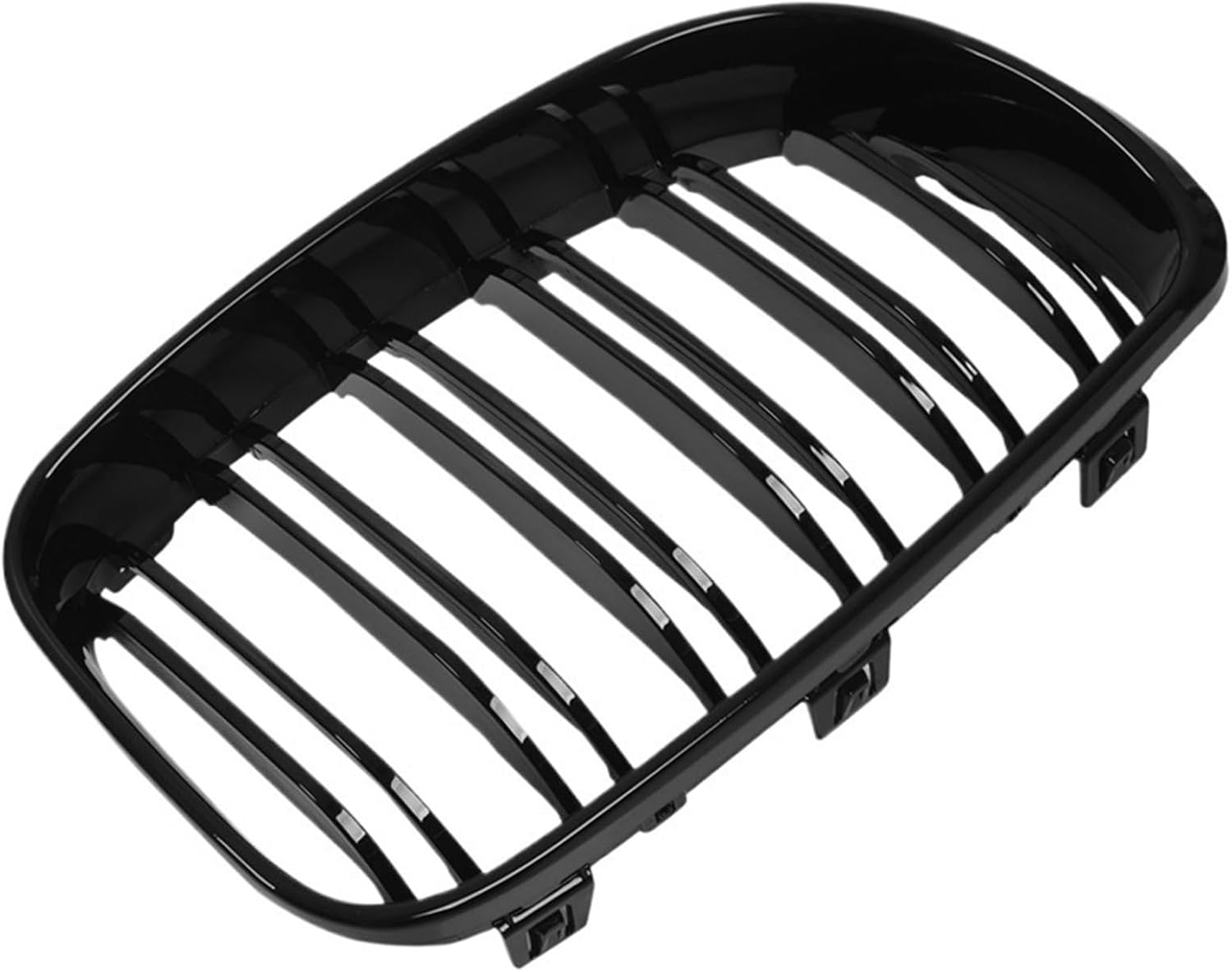 RTYhkZ Glossy Black Dual Slat Front Kidney Grille for BMW 1 Series 4