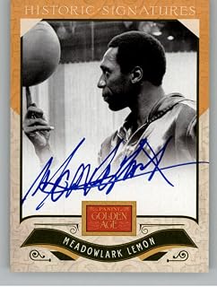 2012 Panini Golden Age Historic Signatures #31 Meadowlark Lemon Auto Autograph Harlem Globetrotters Multi-Sport Trading Card in Raw (NM or Better) Condition