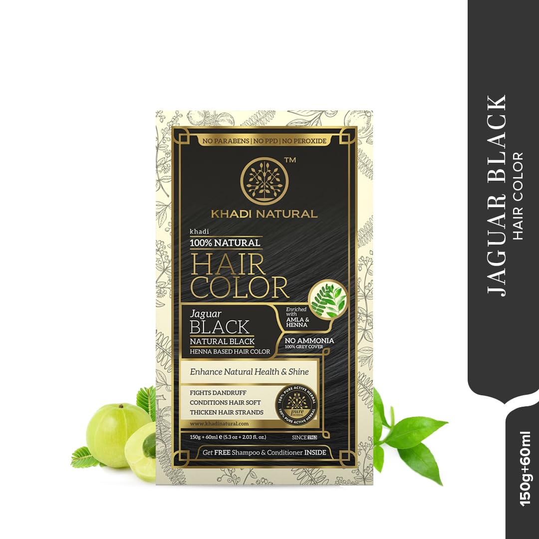 Khadi Natural Henna Based Hair Color | Herbal Natural Black Hair Color | Prevents dandruff. Promises hair growth. Suitable for all types of hair. 150 grams Khadi Natural Henna Based Hair Color | Herbal Natural Black Hair Color | Prevents dandruff. Promises hair growth. Suitable for all types of hair. 150 grams