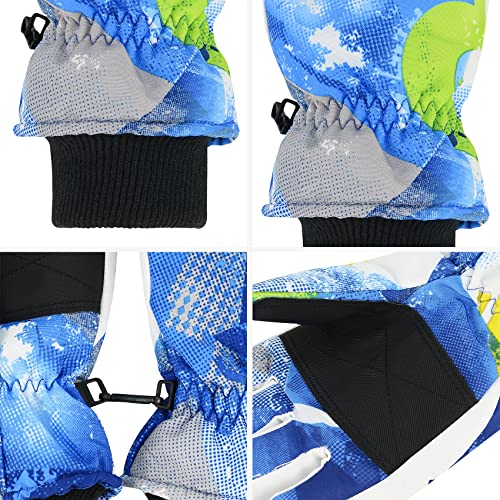 Durio Kids Snow Gloves For Girls Boys Waterproof Kids Ski Gloves Warm Winter Gloves For Kids Outdoors Black #TOP3