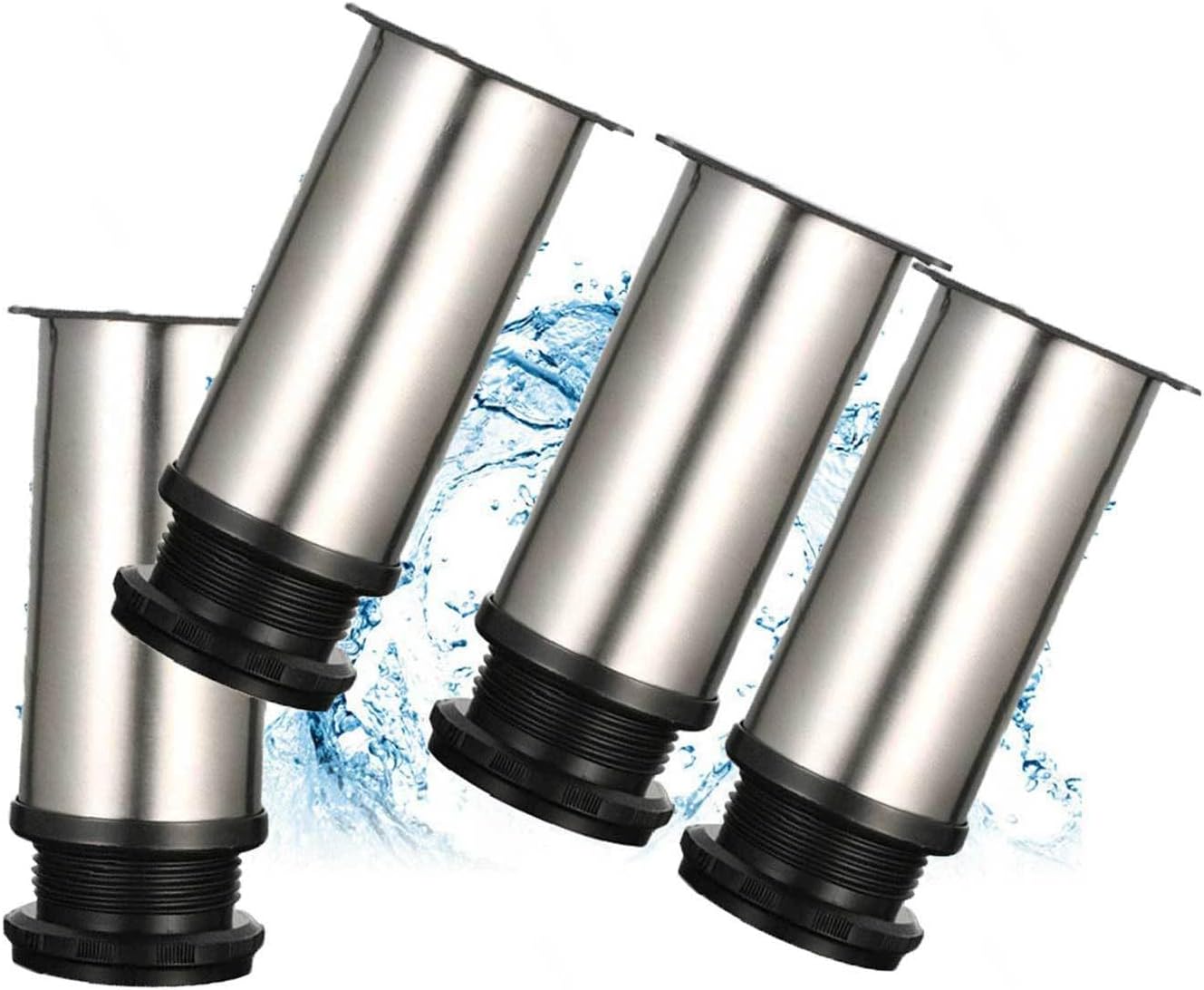 Furniture Legs 4 Pieces Adjustable Cabinet Legs Adjustable Appliance Feet for Furniture, Kitchen, Desk, Table Legs, Furniture Legs,250mm(9.84in) ()