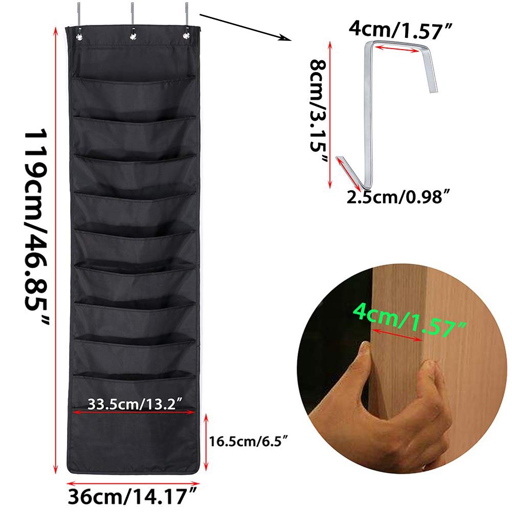 Hanging Wall Organiser, bluesees 10 Pocket Wall Hanging File Organiser