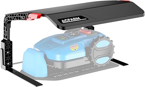 ACFARM Cochera robótica para cortacésped, estación de carga plegable para todos los modelos de cortacésped robótica, protección contra la lluvia y