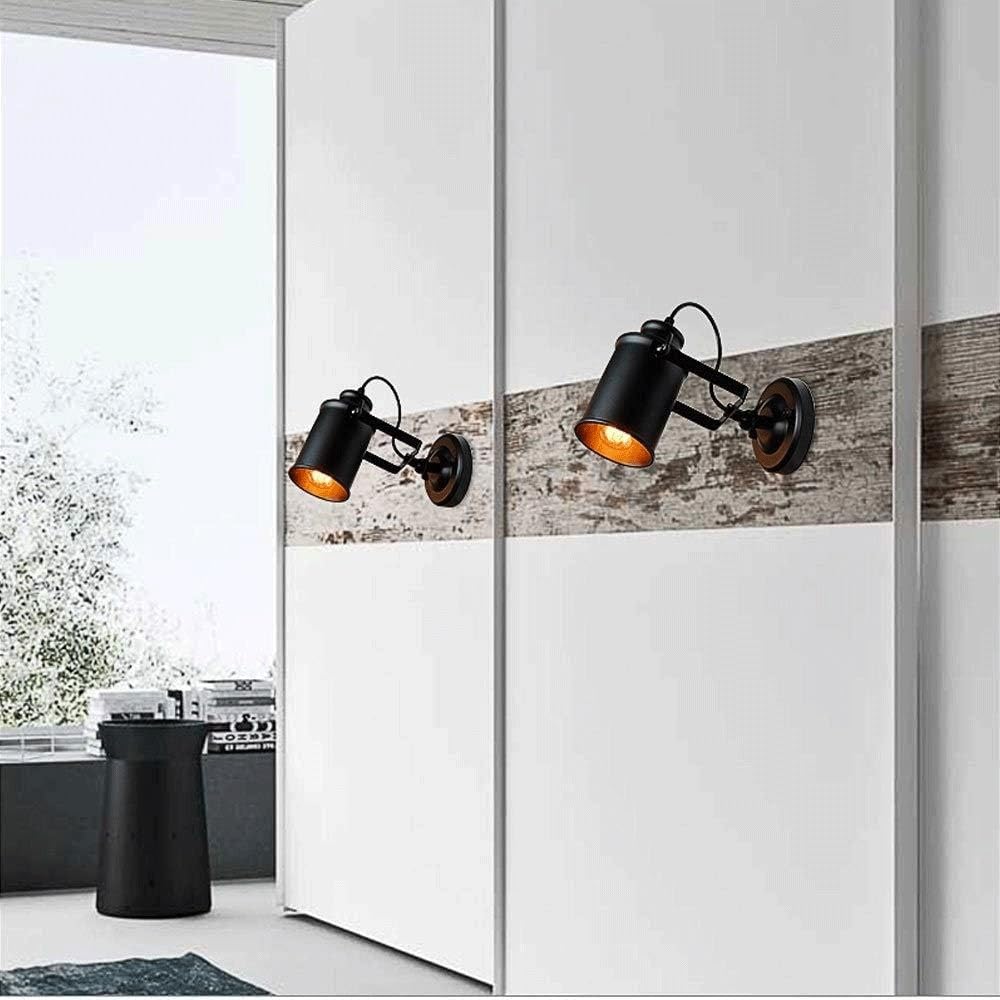 Genérico Lámpara de pared industrial con brazo oscilante ajustable