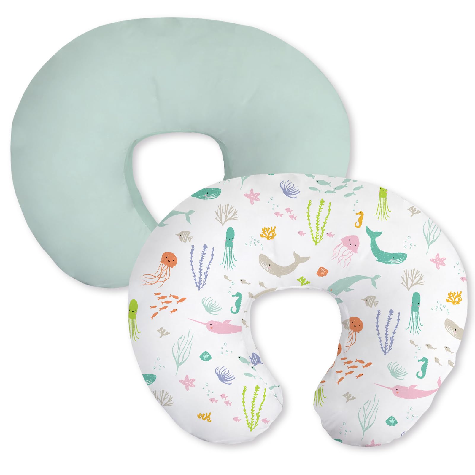 Little Grape Land 2 Pack Nursing Pillow Covers, Stretchy and Soft Nursing Cover for Breastfeeding Microfiber