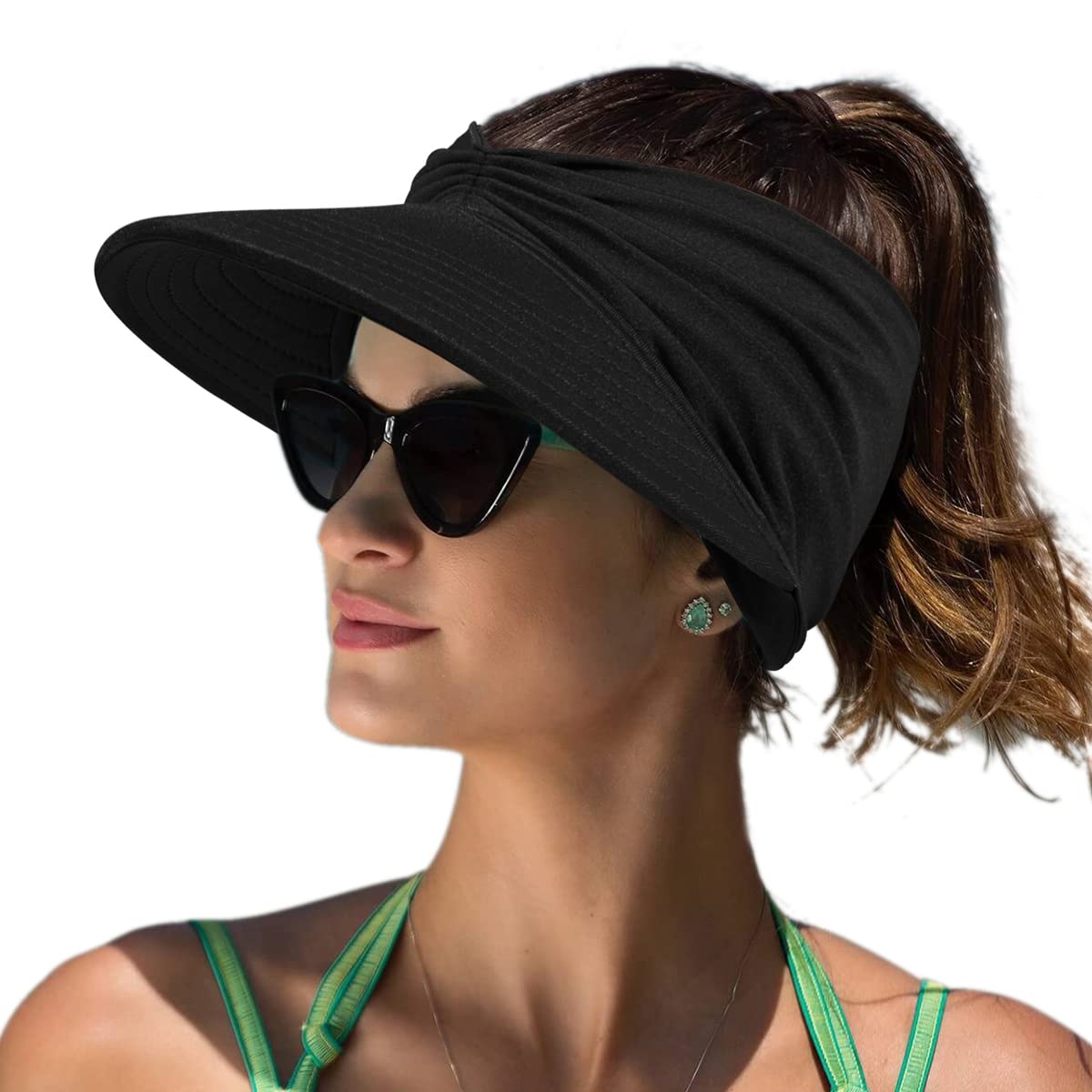 DANMYWomen Sport Sun Visor Hats,Empty Top Baseball Sun Cap,Womens Sunhats with uv Protection,Sun Hats for Young Girls Women Beach