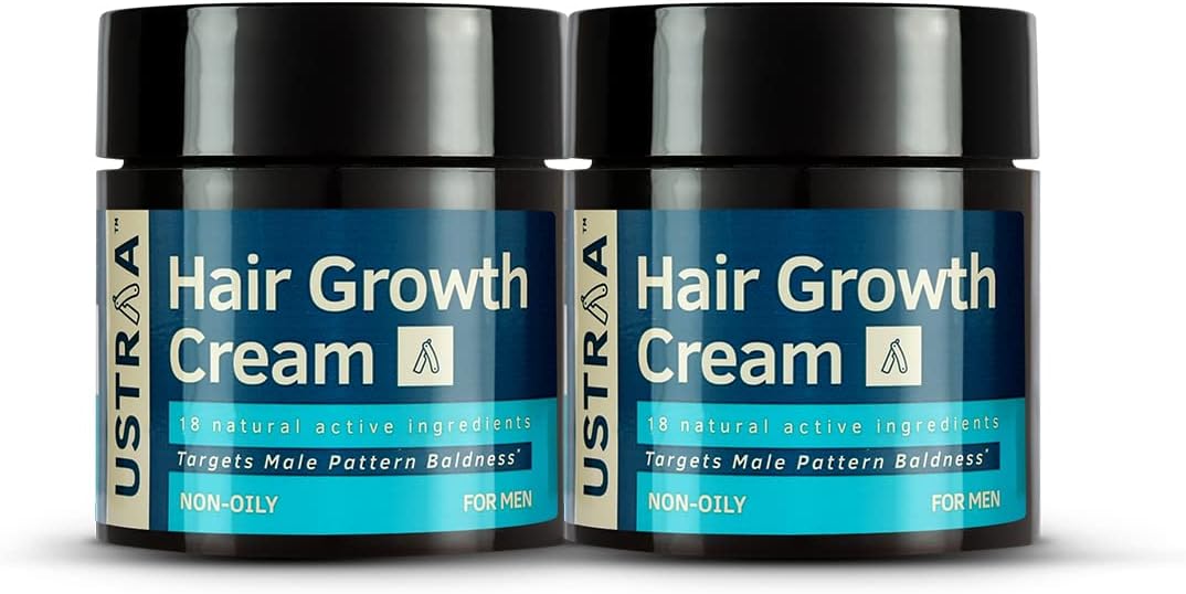 Hair Growth Cream - 100g (Set of 2) with Onion Extract, Neelbhringadi, Blackseed Oil - Boosts hair growth, Prevents hair fall - No Parabens, No Mineral Oil