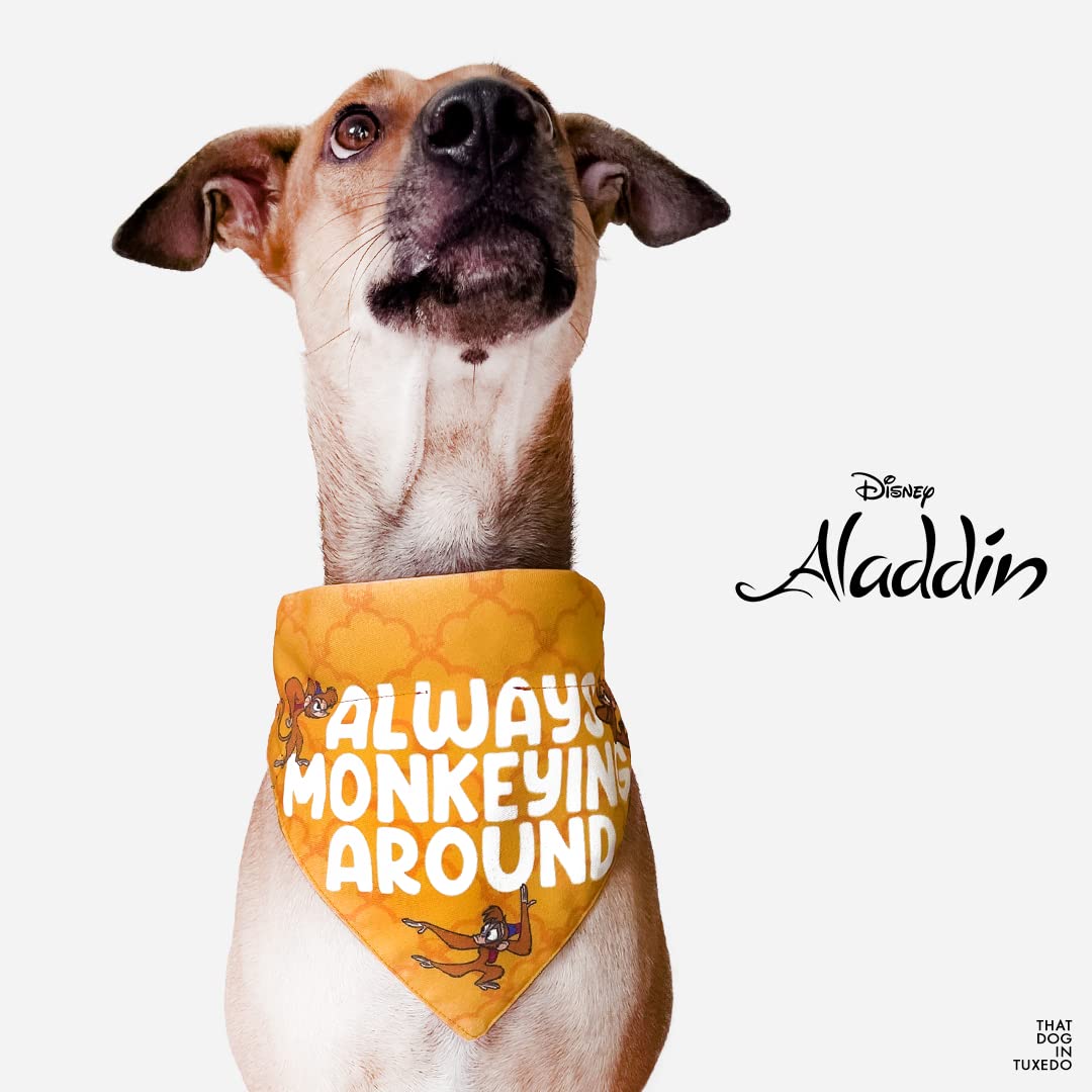 That Dog in Tuxedo X Disney Aladdin Collection Dog Reversible Bandana with Adjustable Dog Collar -Always Monkeying Around/Abu(Size - M-L) (B01MS89VCS) Amazon Price History, Amazon Price Tracker