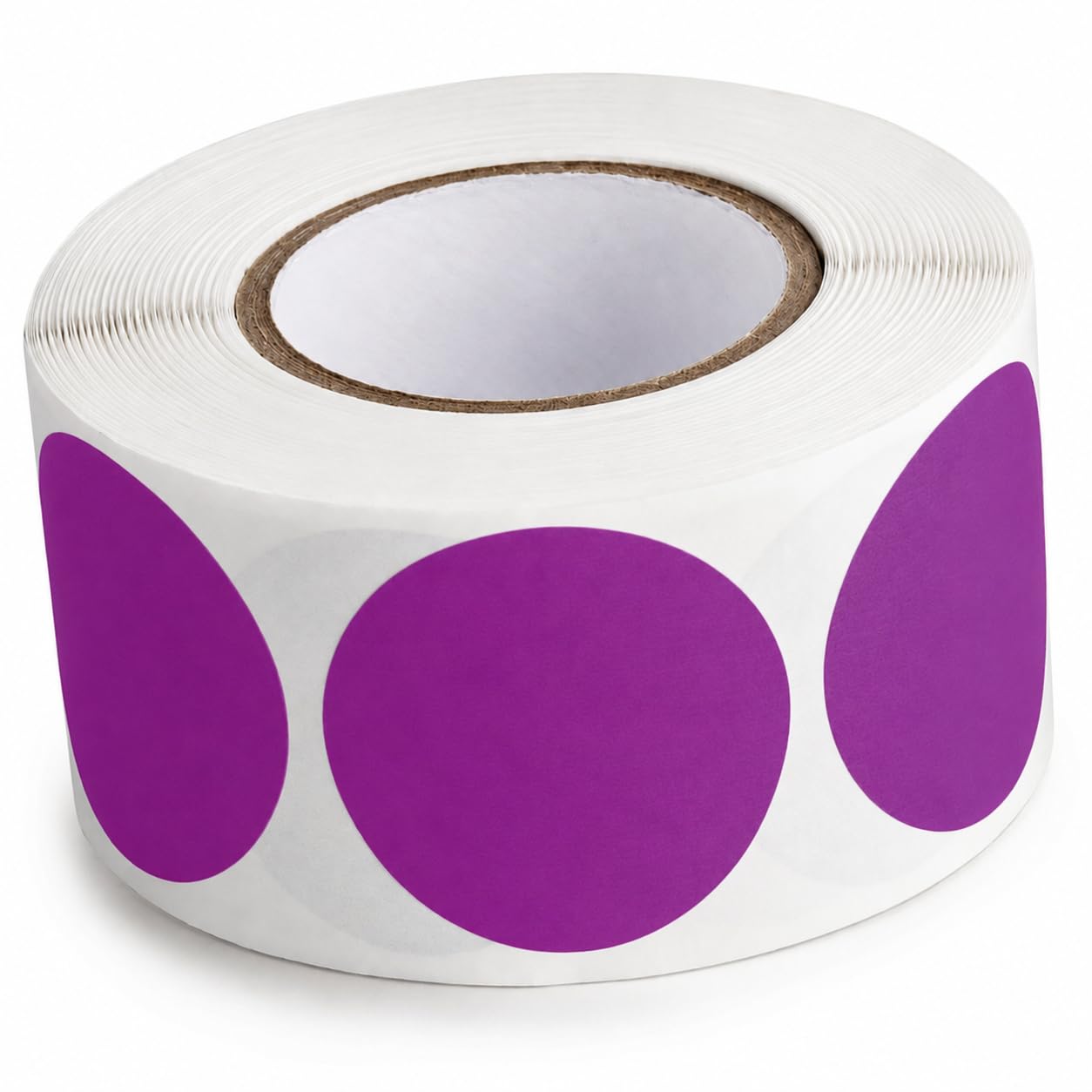 Round Inventory Labels by Glownary – Semi-gloss Paper, Purple, Pack of 500, Model 323pr112bc