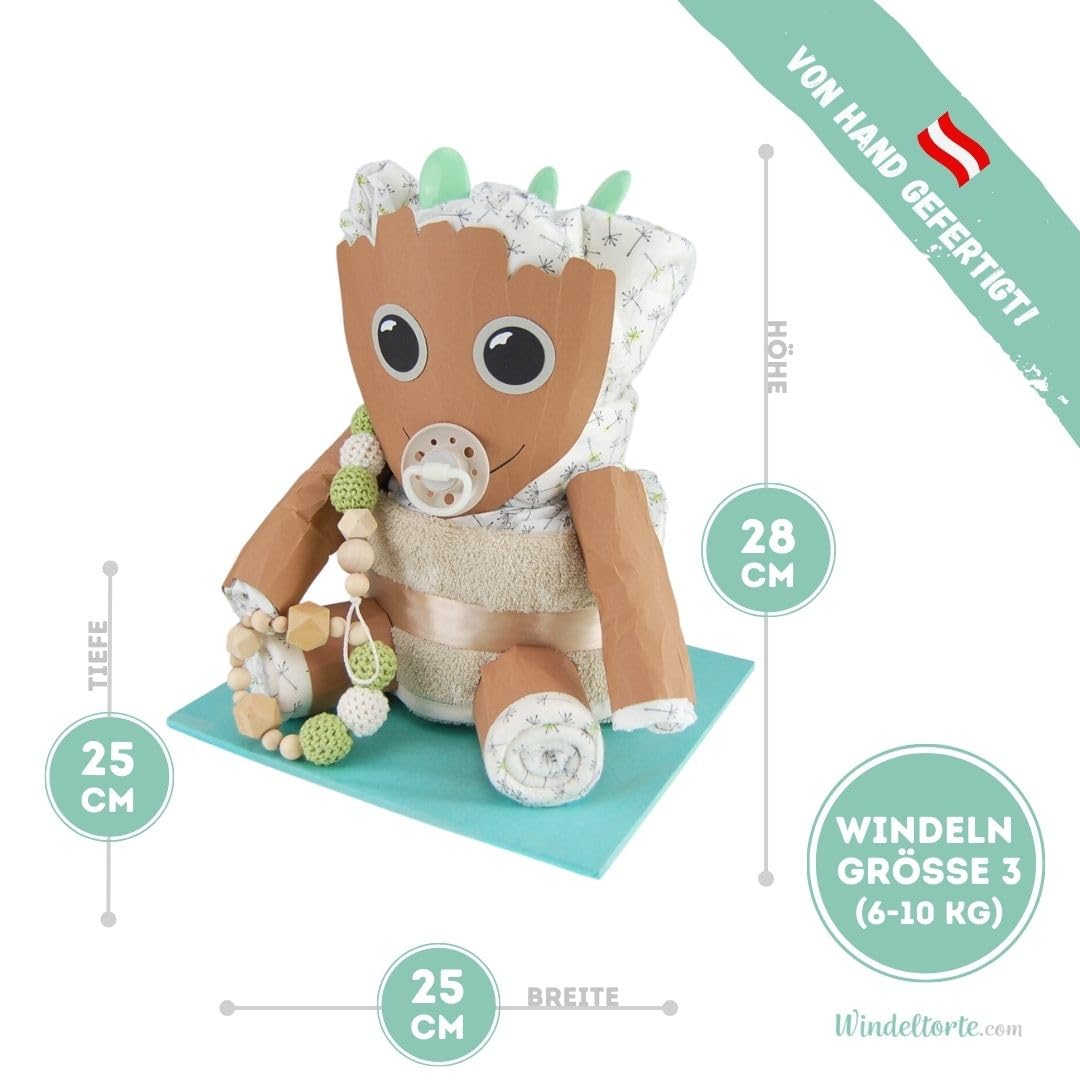 Comic Baum [SUPERHELD] - Jungen & Mädchen - Neutral Unisex - Geschenk zur Geburt - Babyparty - Baby - Babyshower - Pullerparty - Babyartikel - Windeln - Lätzchen - Spucktuch