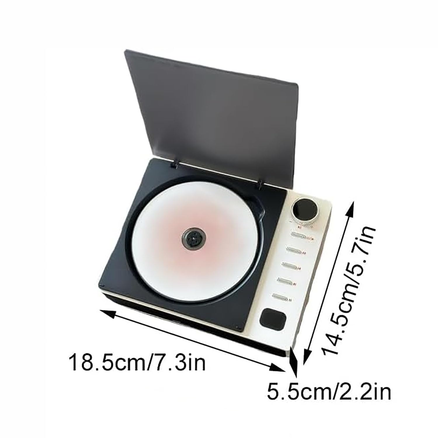 Lettore CD portatile con Bluetooth, display digitale intelligente e controllo rotativo, effetti sonori spaziali a 360°