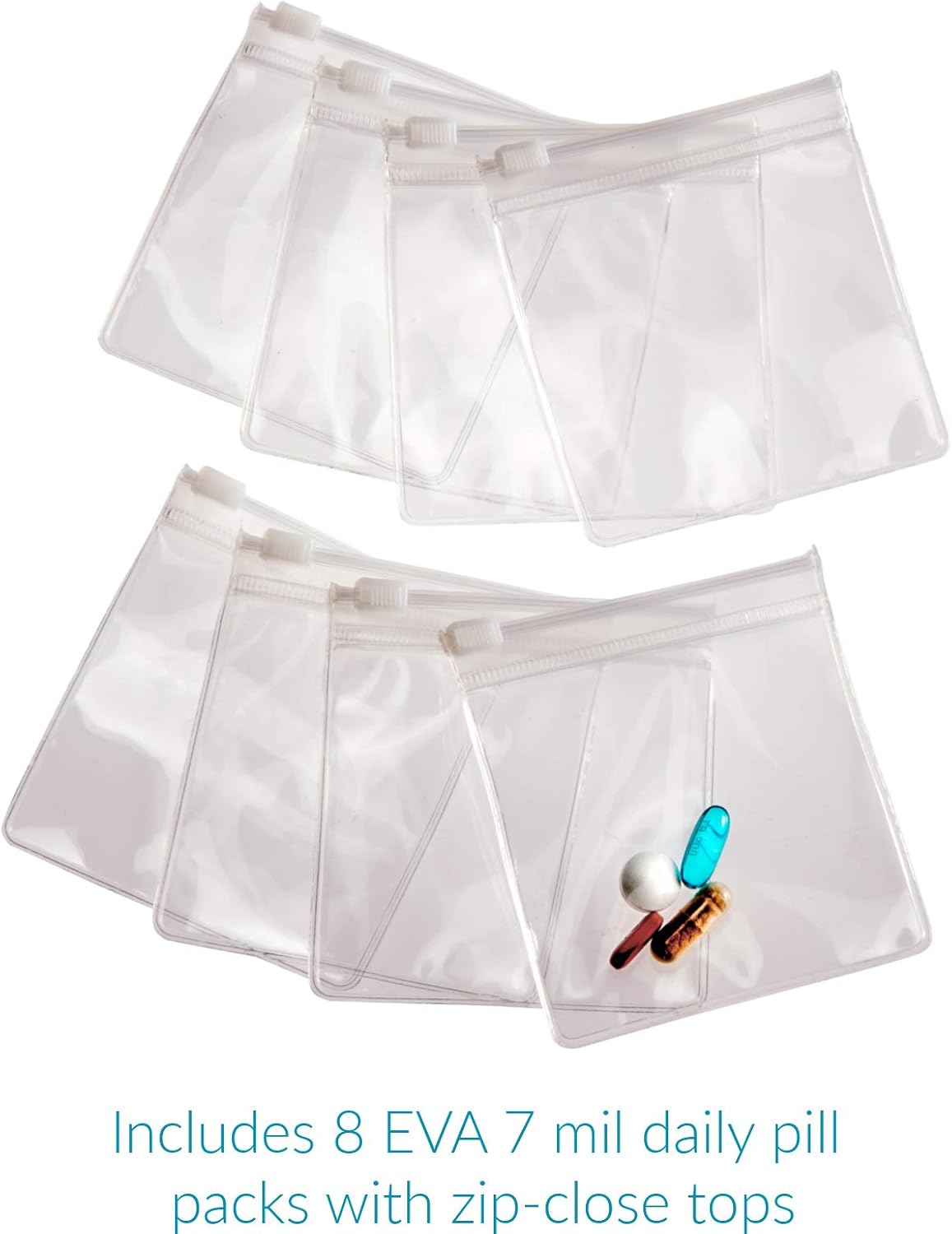 Smooth Trip Medicine Storage Bag and Medication Bottle Organizer - Slash-Resistant Medical Travel Bag with Food Grade Reusable Pill Pouches - Slim Design Fits in Carry-ons, Totes and Backpacks - Image 6