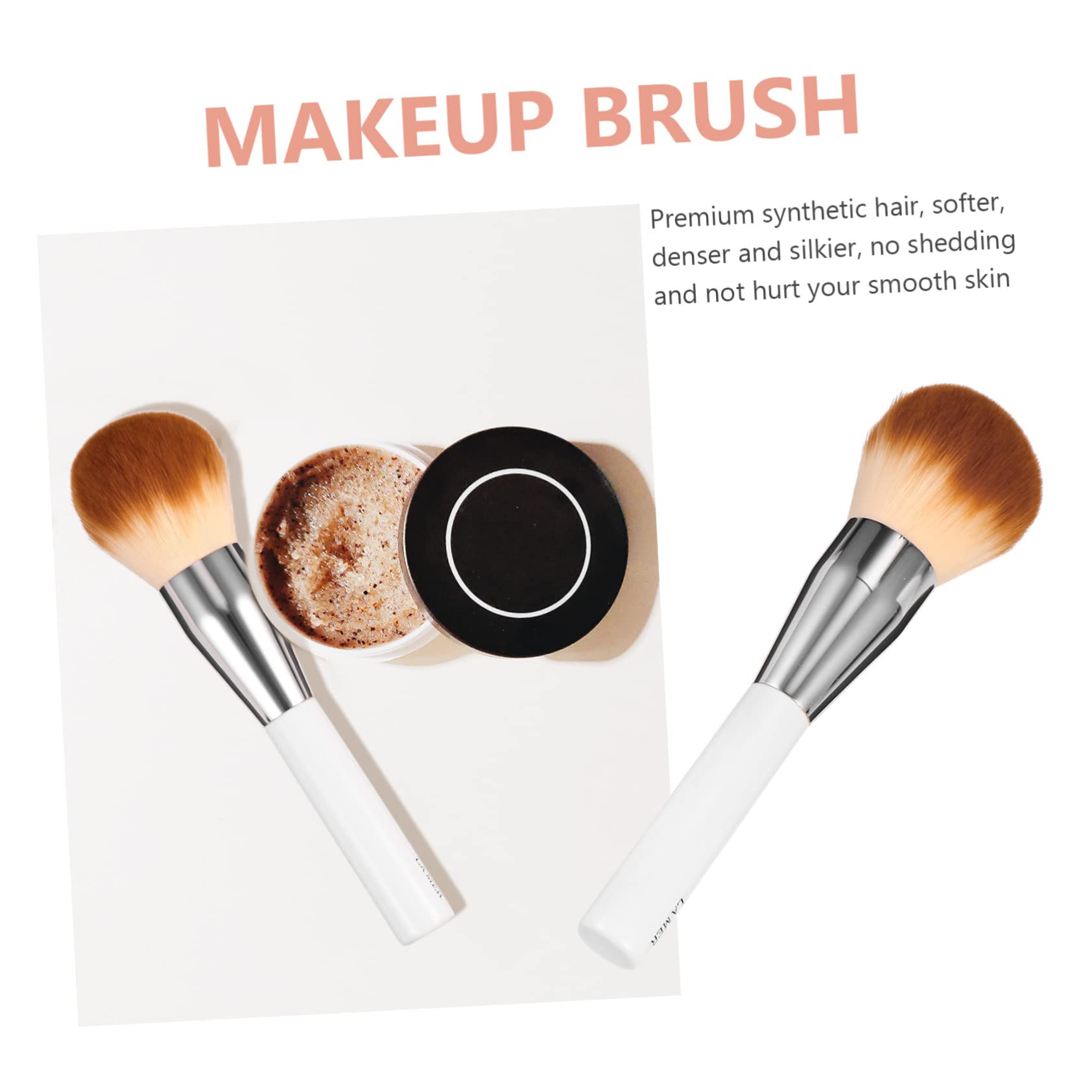 Ipetboom 3pezzi Pennello Per Fondotinta e Fard Con Setole Sintetiche Morbide Strumento Makeup Per Donne Per Creare Un Aspetto Naturale e Uniforme