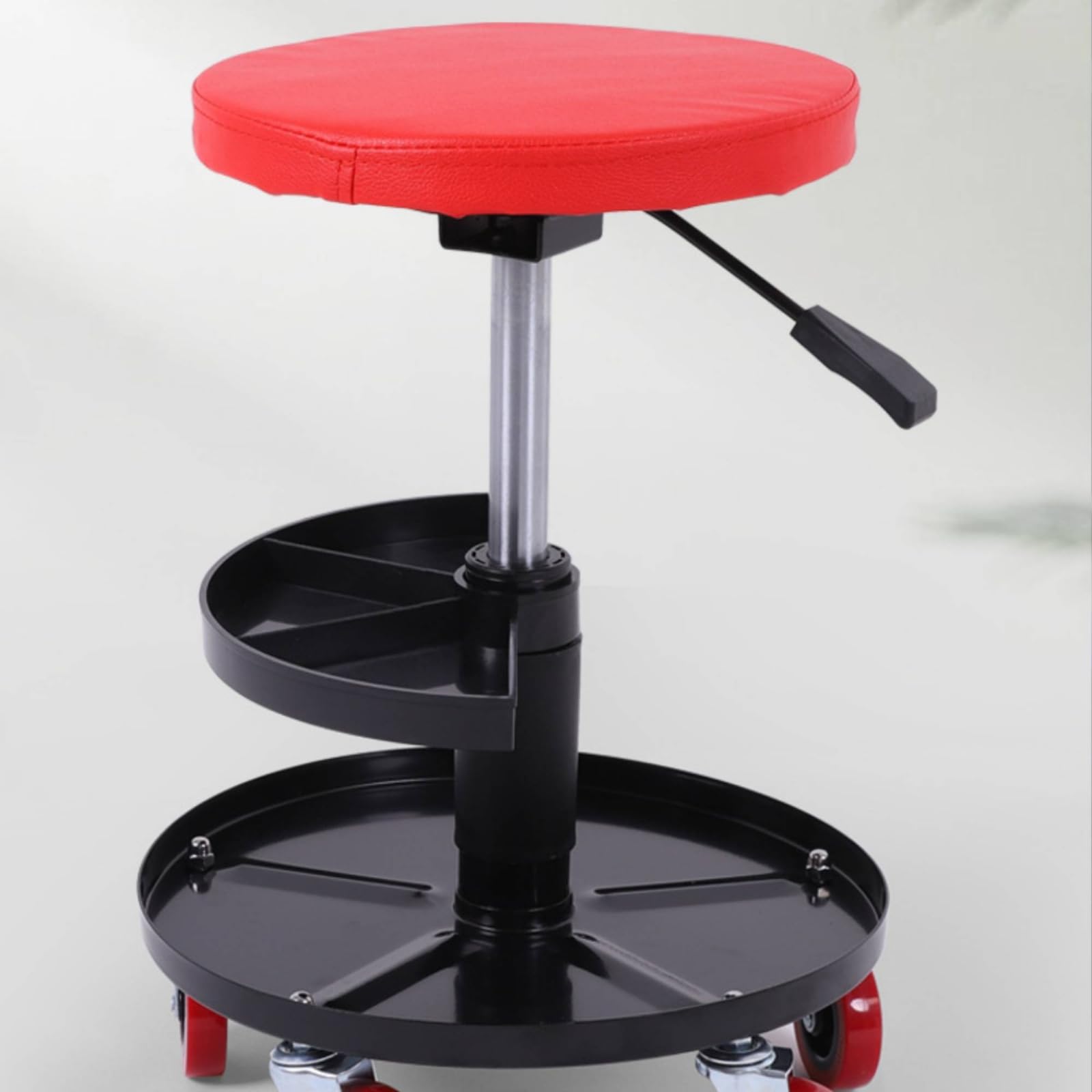 predolo Sgabello con Ruote Imbottito Sgabello con Rotelle Ergonomico Seduta per Artigiani, Hobbisti, Officina