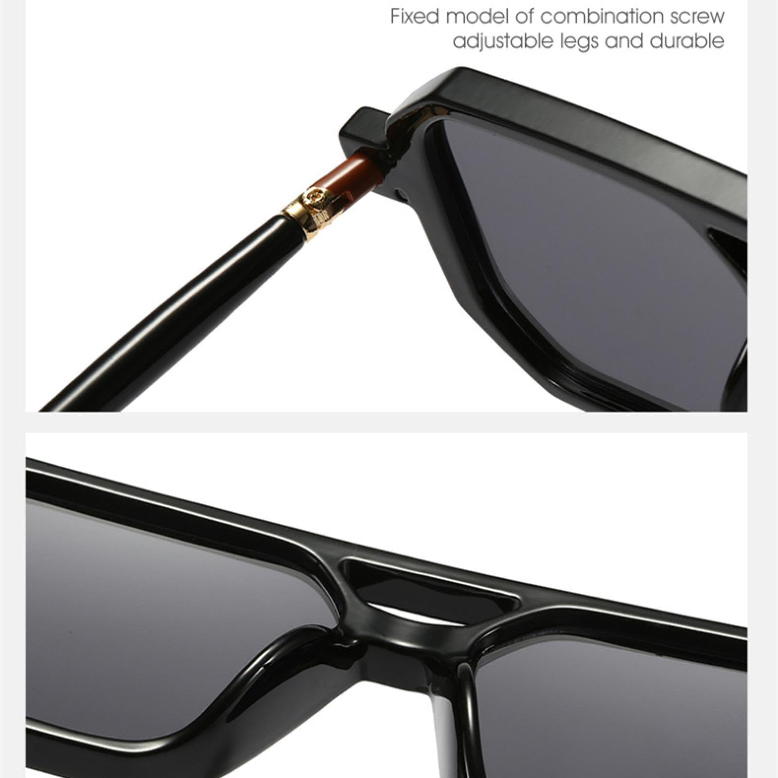 Gafas de sol punk para hombre y mujer, monturas grandes, estilo retro, UV400