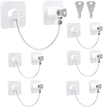 Niviy 6PCS Securite Fenetre Enfant Sans Percer Protection Fenetre Enfant Avec Adhésif Puissant Kit Securite Maison pour Fenêtres Blocs Portes Tiroirs Blanc