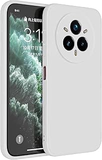 جراب سيليكون متوافق مع ريلمي 14 برو 5G، مصنوع من جل السيليكون الناعم والمطاط مضاد للصدمات بلمسة نهائية غير لامعة وبطانة داخلية من القماش (ابيض)