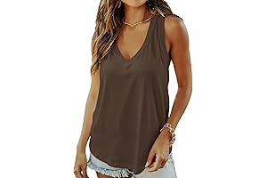 Women's Delightful Brown Summer Tank - Perfect for Cozy Days