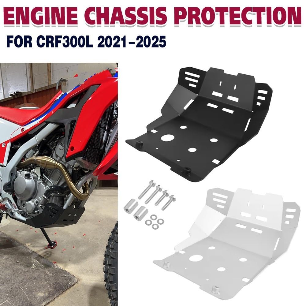 Osłona płyty podwozia Do CRF300L 2021-2025 2024 Osłona podwozia motocykla Skuteczna | Osłona ramy pod osłoną podwozia silnika(Silver)