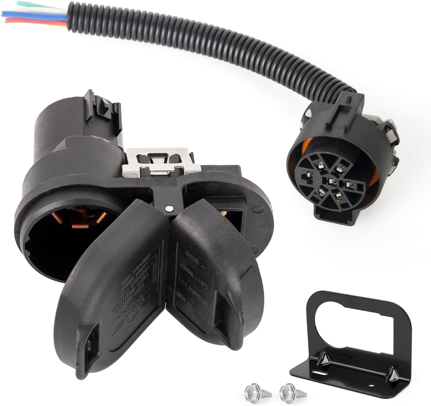 Towing Solutions Vehicle Wiring Kit, 7 Pin Trailer Towing Wiring Harness Connector for Truck Ford GM Chevy