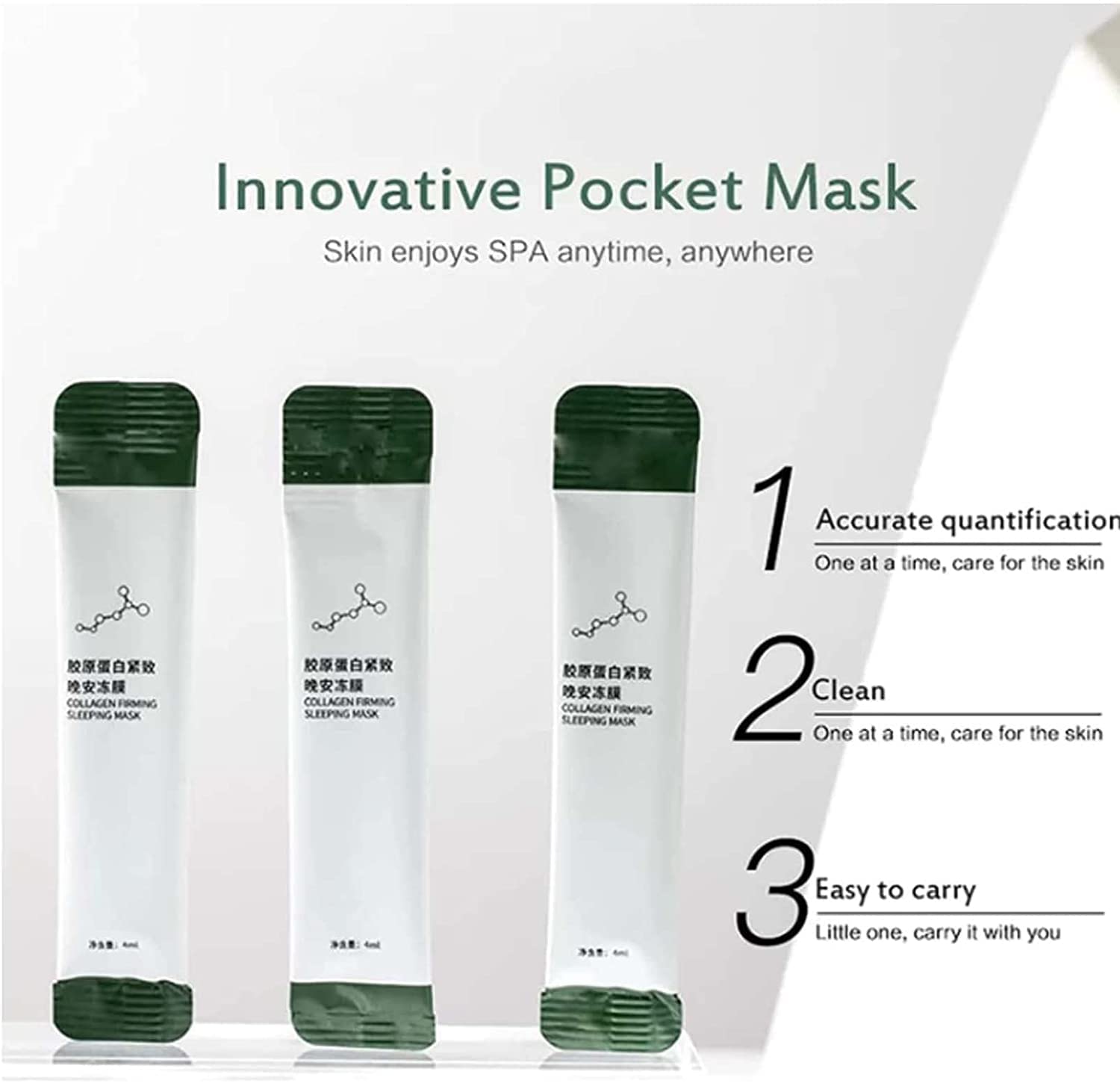 40PCS Korean Collagen Firming Mask,Prime Korean Washfree Collagen