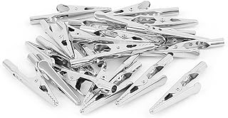 uxcell Metal Insulated Test Alligator Electrical Clip Clamp 50mm Length 21Pcs