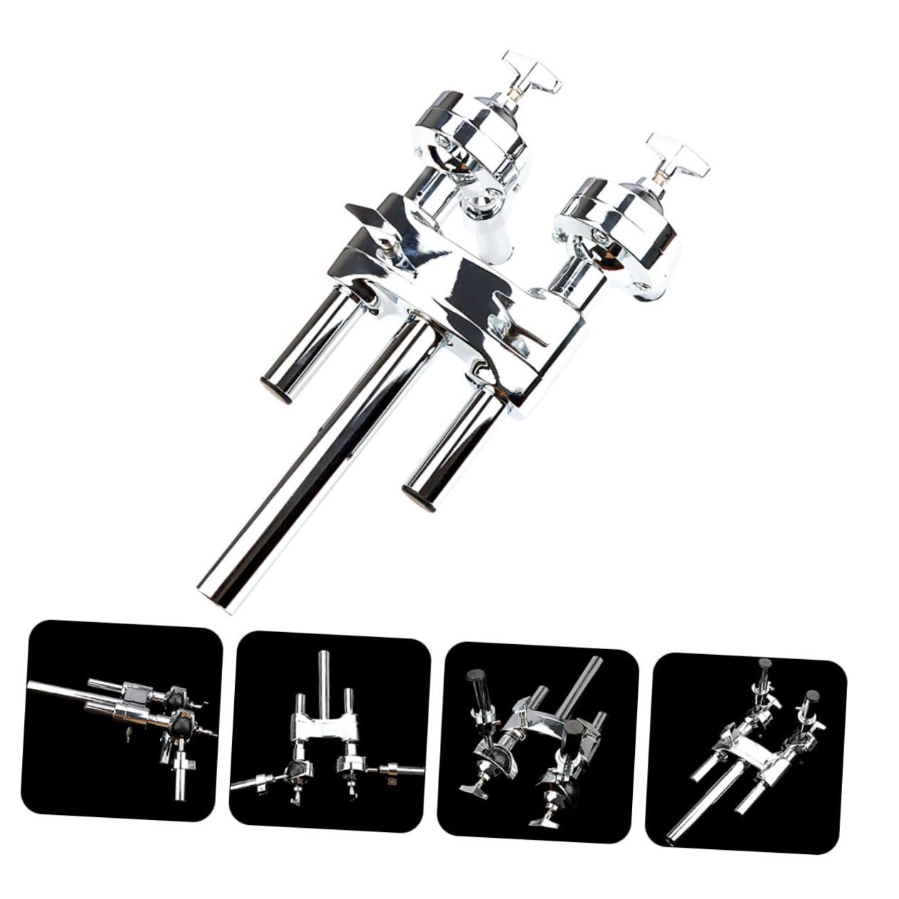 Toyvian Tubo Vertical de Soporte de Batería de Metal Soporte de Batería Accesorio para Instrumento de Percusión para Escenario de Actuación