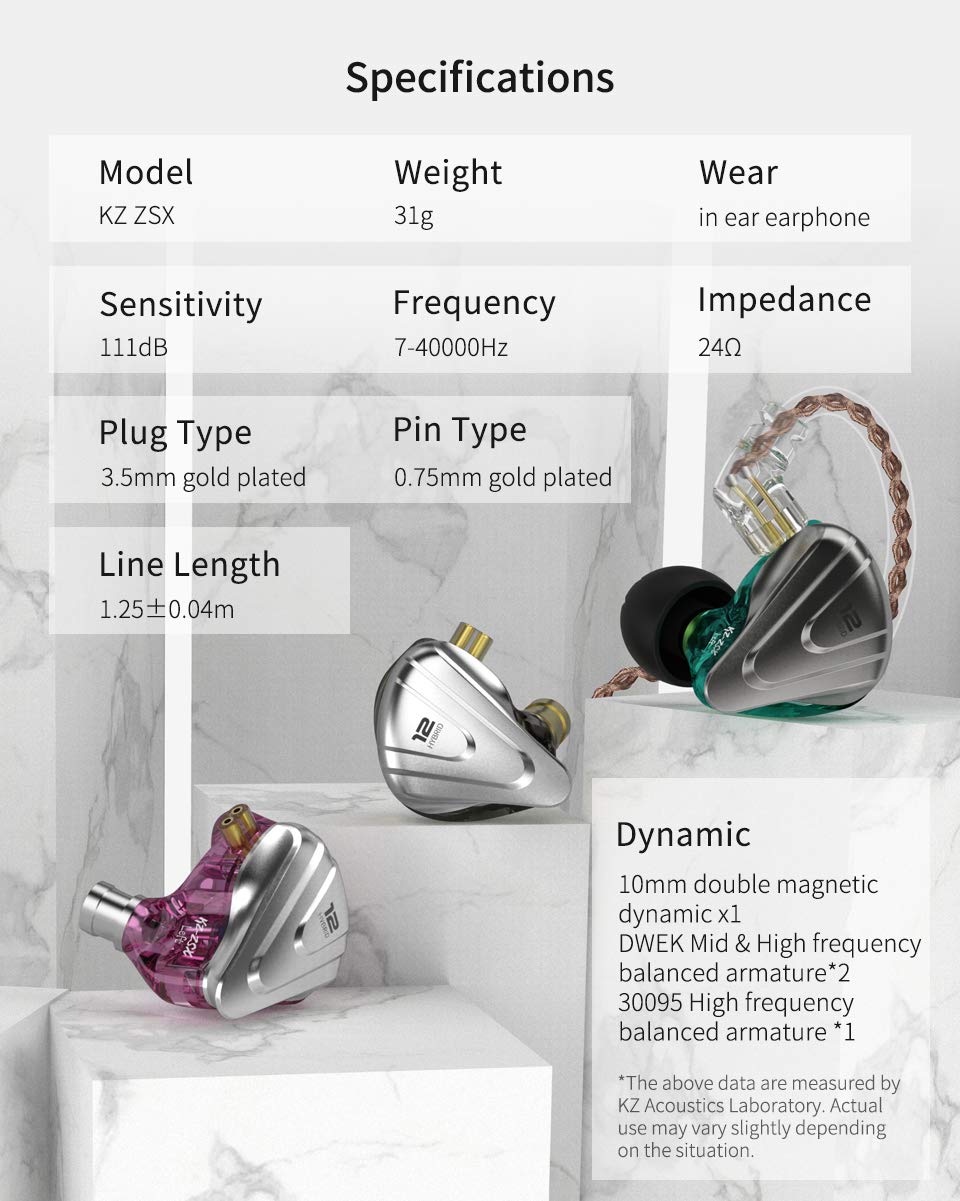 【iem】NLINE Amazon.com: KZ ZVX in Ear Monitor Earphones for Singers