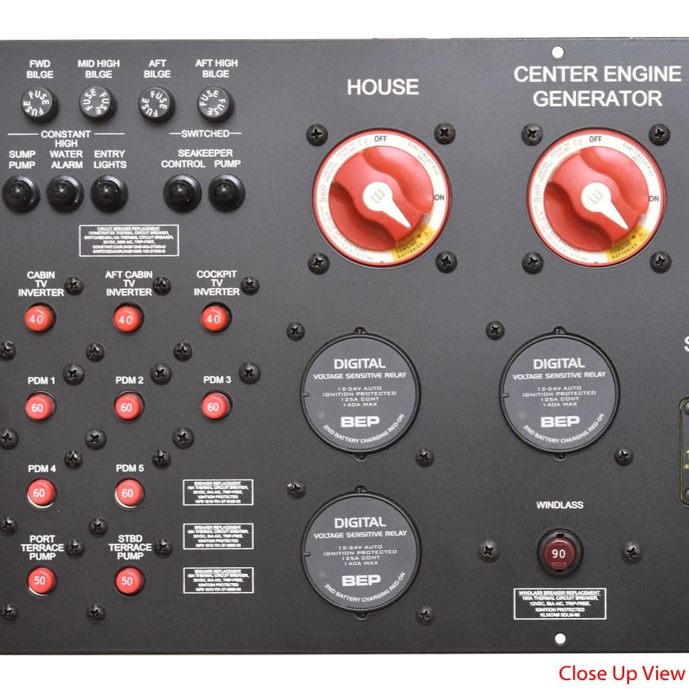 Aviara Boat Battery Switch Panel 501259B | AV40 Triple Outboard Engine