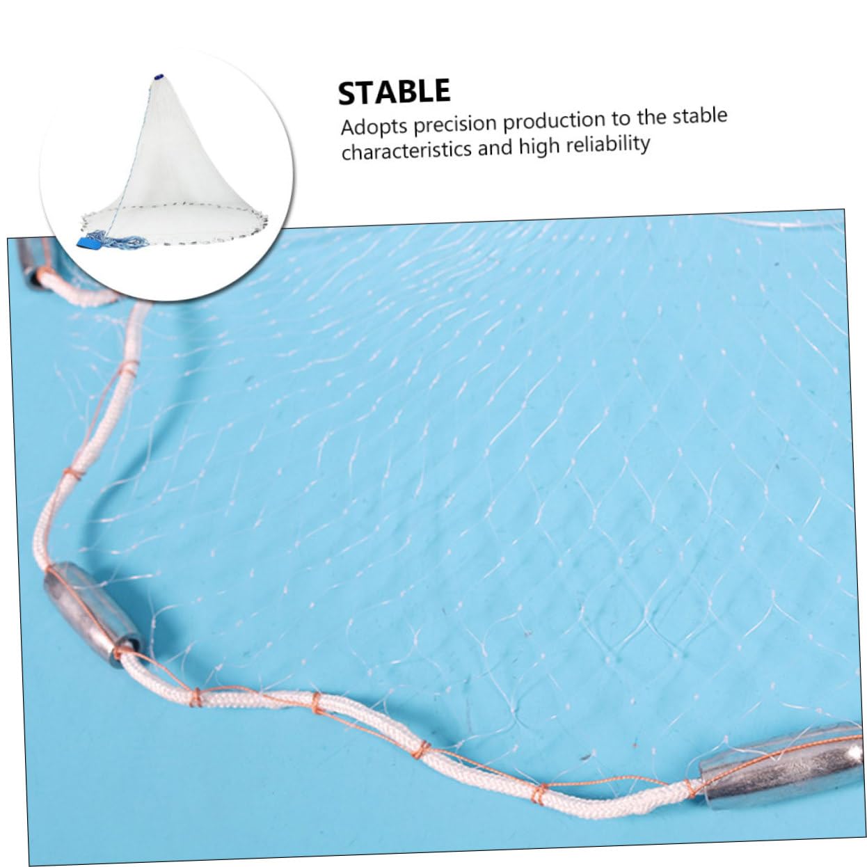WOONEKY Red de Pesca Manual sin Anillas para Peces de Cebo, Cuerda Resistente y Material de Plástico, Alta Fiabilidad y Prevención de Escape en Actividades al Aire Libre