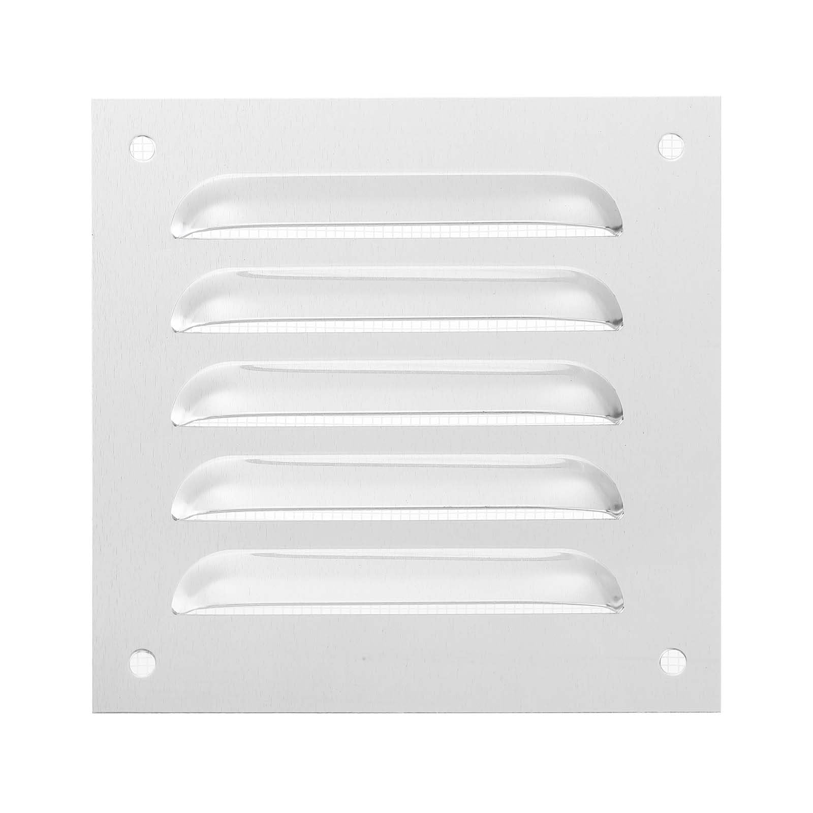 PATIKIL 5x5 Inch Aluminum Vent Cover, Screen Air Grille Ventilation Cover HVAC Louvered Grill Built-in Mesh for Home Kitchen Fireplace Bathroom Wall Ceiling, Silver