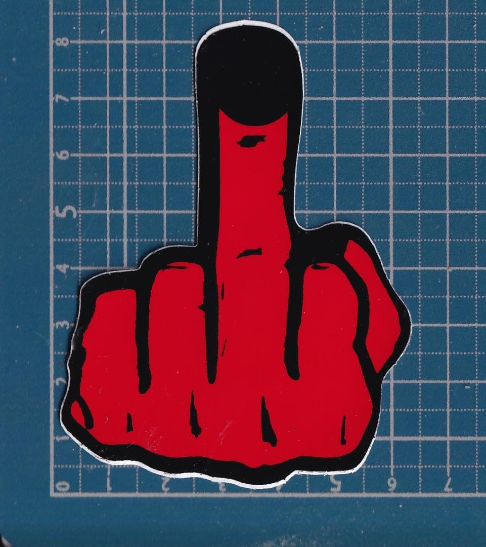 Amazon.co.jp: ファックユー FUCK YOU ステッカー 左赤 アメリカ