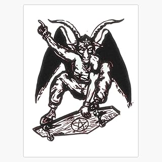 Magnet Baphomet Skateboard Magnetic Vinyl Sticker Weatherproof 5"