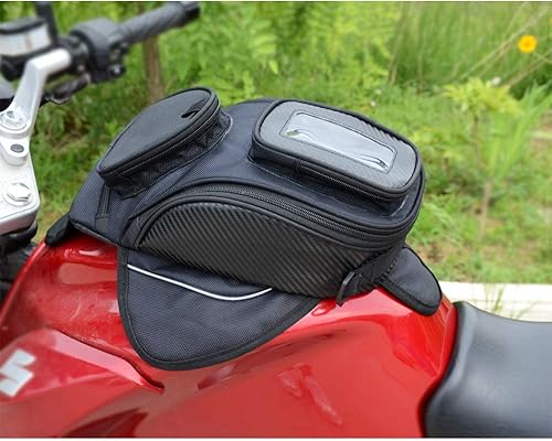 Miniatura 5 de Bolsa de tanque de imán fuerte para motocicleta, bolsa de navegación, almacenamiento portátil, pantalla táctil transparente, bolsa de almacenamiento