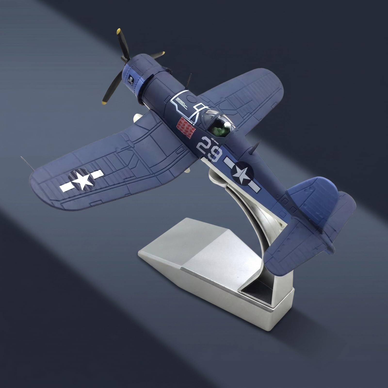 MagiDeal Aircraft Modello Aereo Modellino Aereo Aereo da Caccia Navale Miniatura in Lega con Linee Fedeli E Base Argentata Adatto per Collezione Ufficio Studio Salotto 1 72