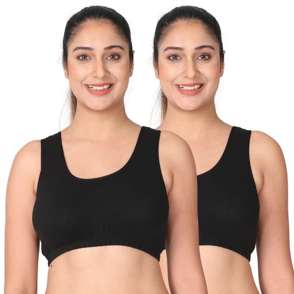 adira | Night Bra for Women Plus Size | Heavy Breast Bra to Wear at Home | Comfortable Bra | Wirefree & High Coverage | Sleep Support | Plus Size Bra | Pack of 2-picture-29
