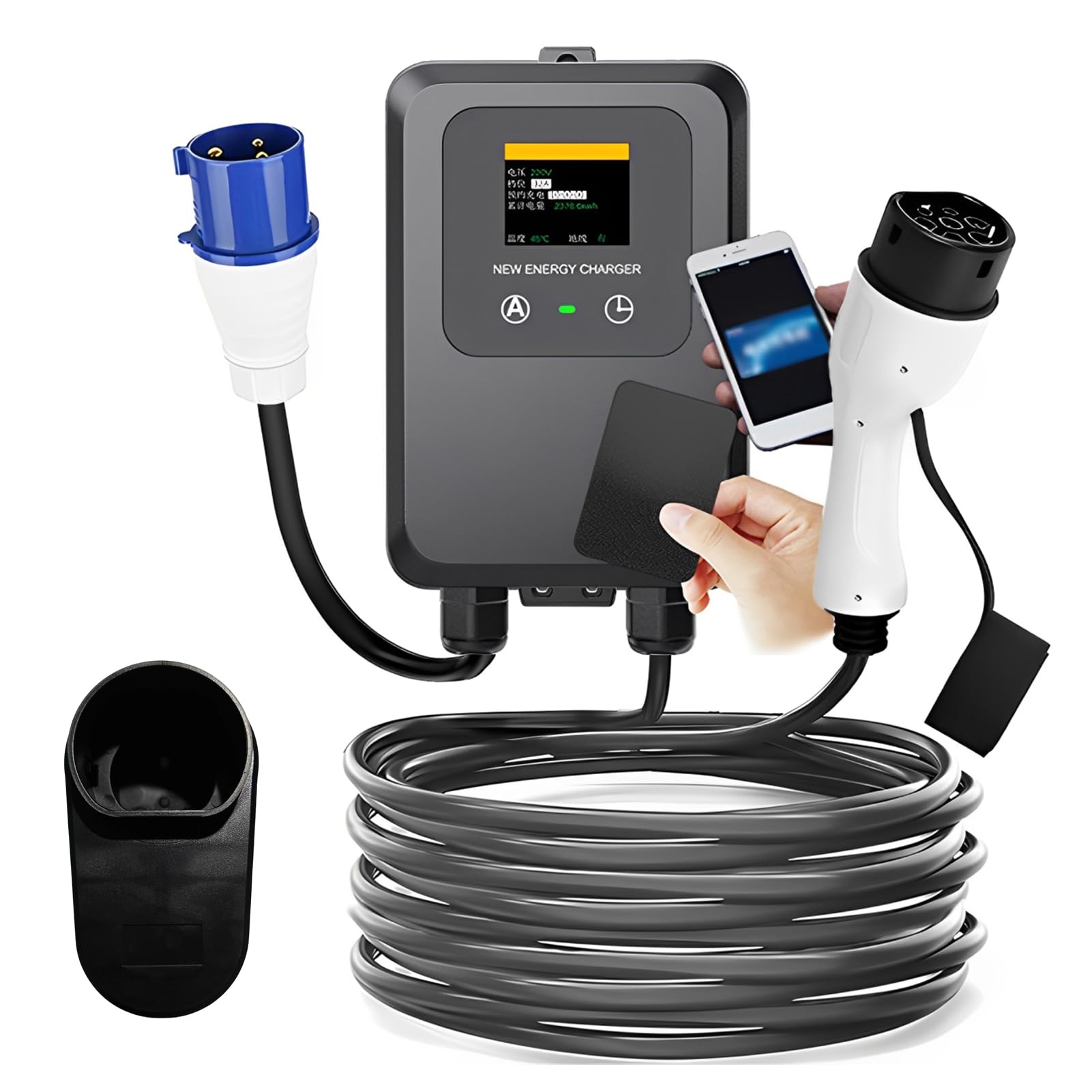 BEALIFE Ricarica Facile e Veloce per Veicoli elettrici con Cavo da 10 m, 7, D | A. Offre un'innovativa scheda N-FC. Stazione di ricarica per veicoli elettrici resistente con cavo da 10 m.