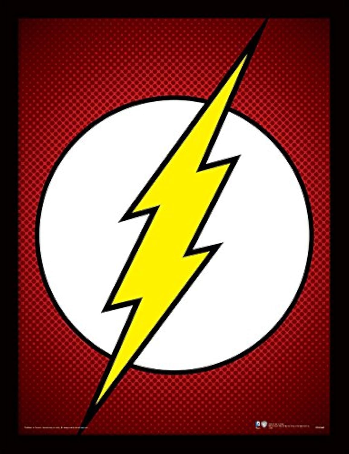 Amazon.com: DC 漫畫「閃光符號裱框藝術印刷品,30 x 40 公分: 居家與廚房