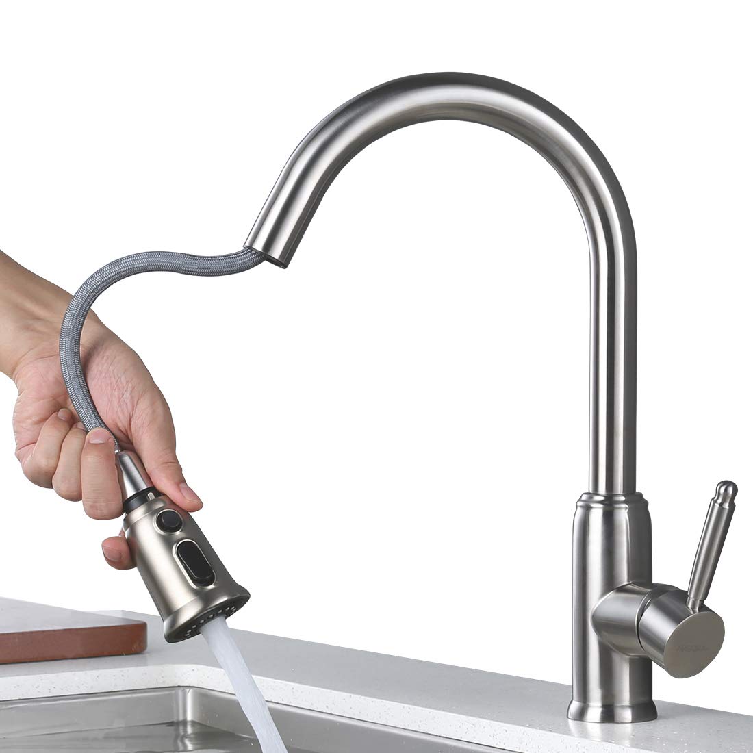 Buy Arcora Kitchen Mixer Tap, Kitchen Sink Mixer Tap with Shower, Extendable High Arc Sink Tap