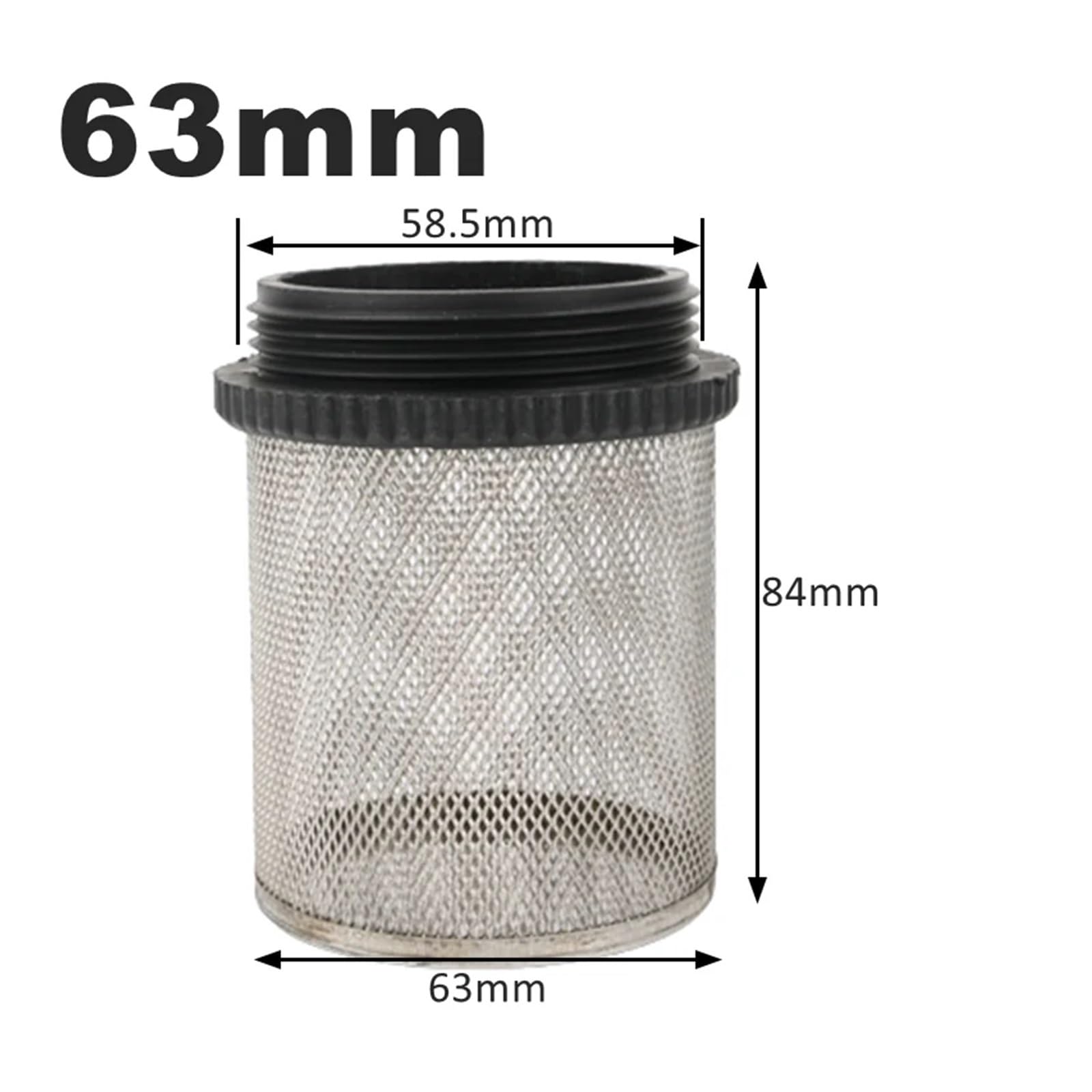 Filtro de Acero Inoxidable 304 for riego de jardín, Acuario, Bomba de Agua, Rosca Macho de plástico, 1/10/15/20 Unidades, 20/25/32/40/50/63 mm(63mm,10 Pieces)