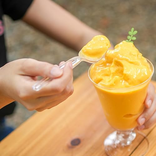 Miniatura 7 de POSATE Cucharas de plástico resistentes, transparentes, desechables, paquete de 60