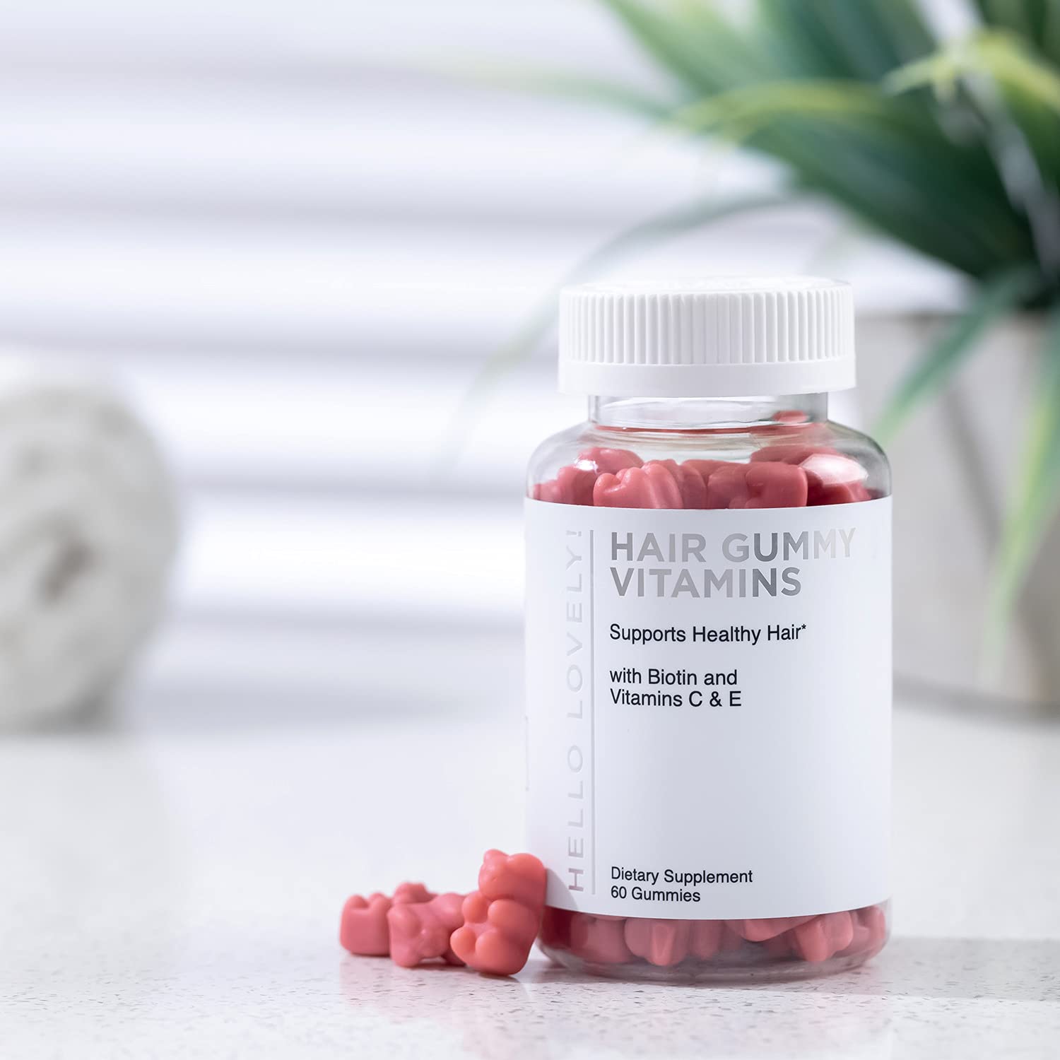 Buy Hello Lovely Hair Vitamins Gummies with Biotin 5000 mcg Vitamin E
