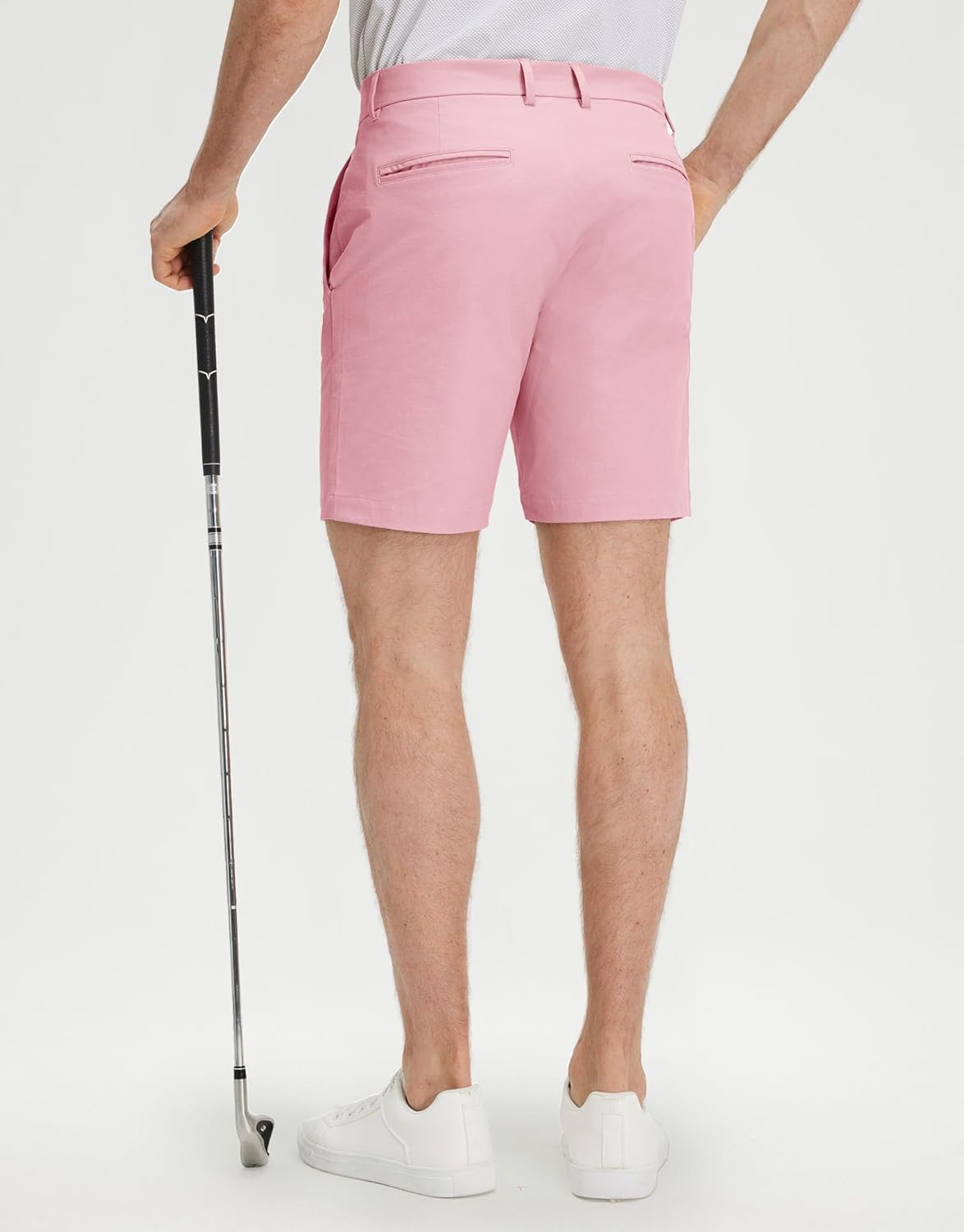 M MAELREG Golf Shorts Men 7 Inch 5 Pockets Lightweight Water-Resistant Flat Front Flex Solid Casual Mens Dress Shorts